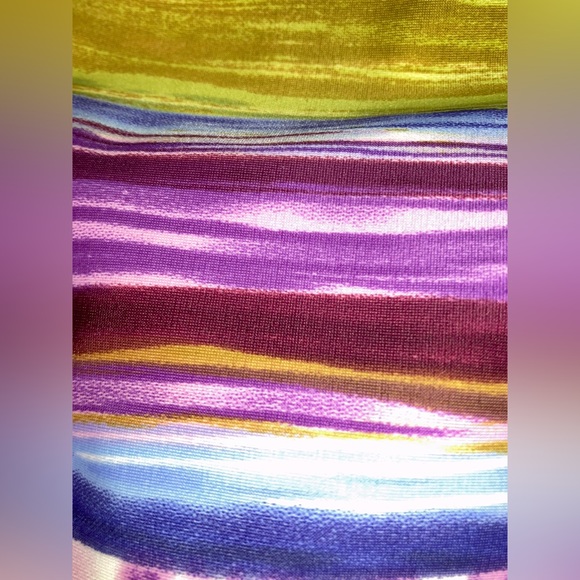 MOSSIMO Women’s Boho Multicolored Halter Bikini Top Size Lg EUC no pads - Picture 10 of 11